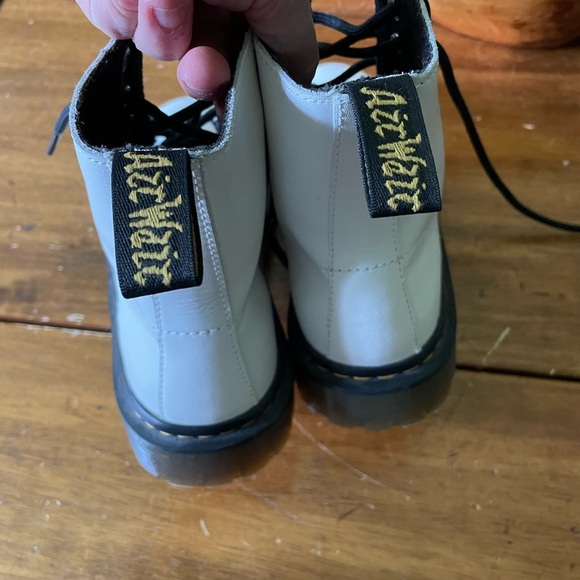 Dr Doc Martens LUANA White Air Wair Ankle Combat Boots Sz 38 7 Shoes - Picture 4 of 8